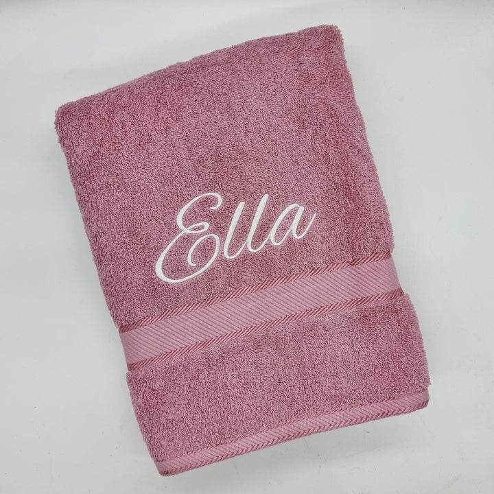 Personalised Bath Towel Rose