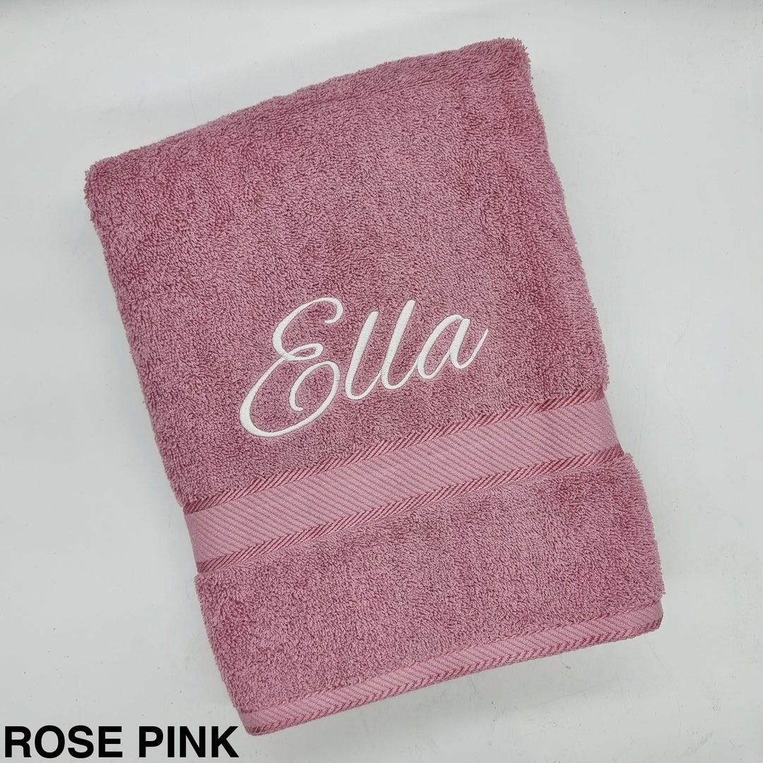 Personalised Bath Towel Rose