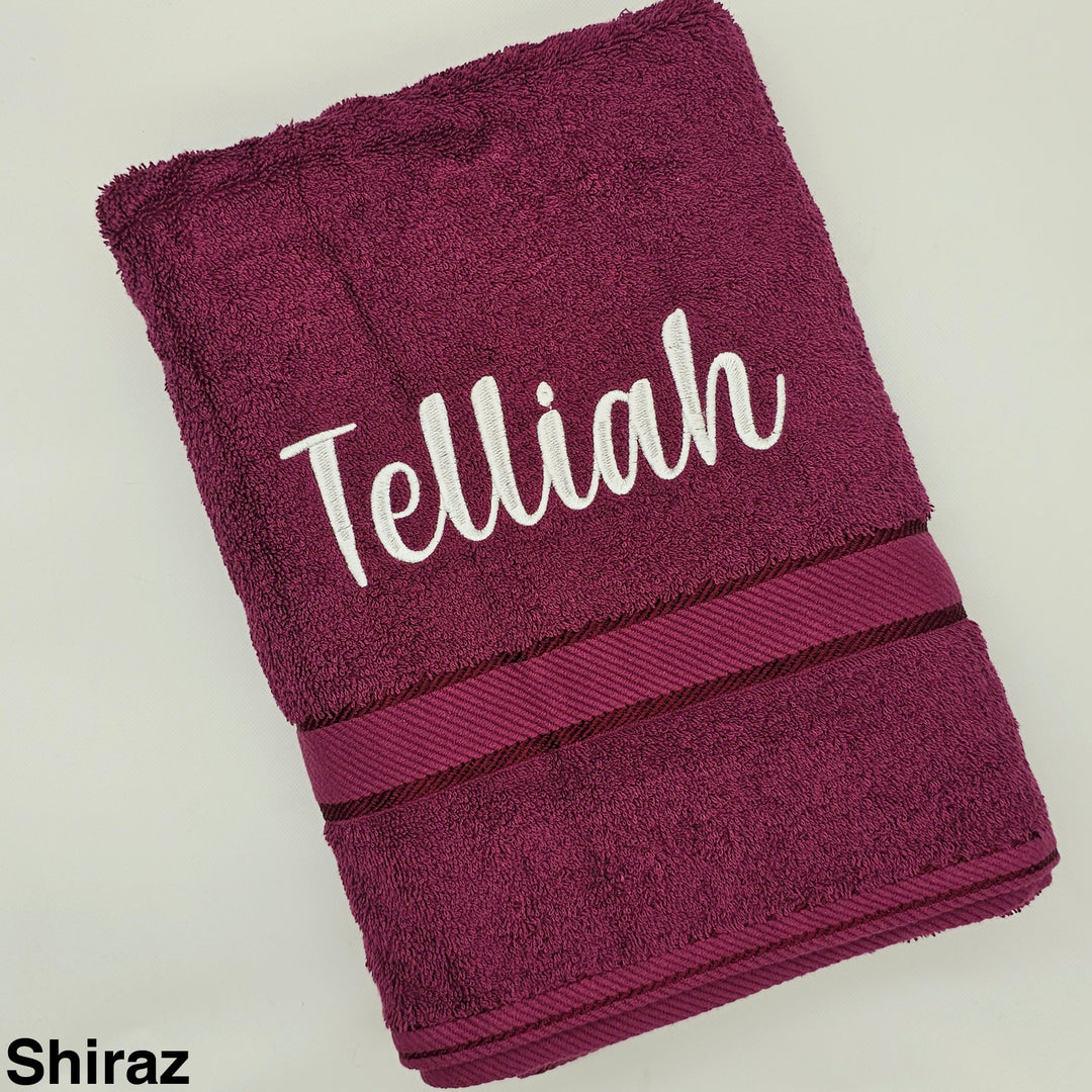 Personalised Kingtex Bath Towel Shiraz