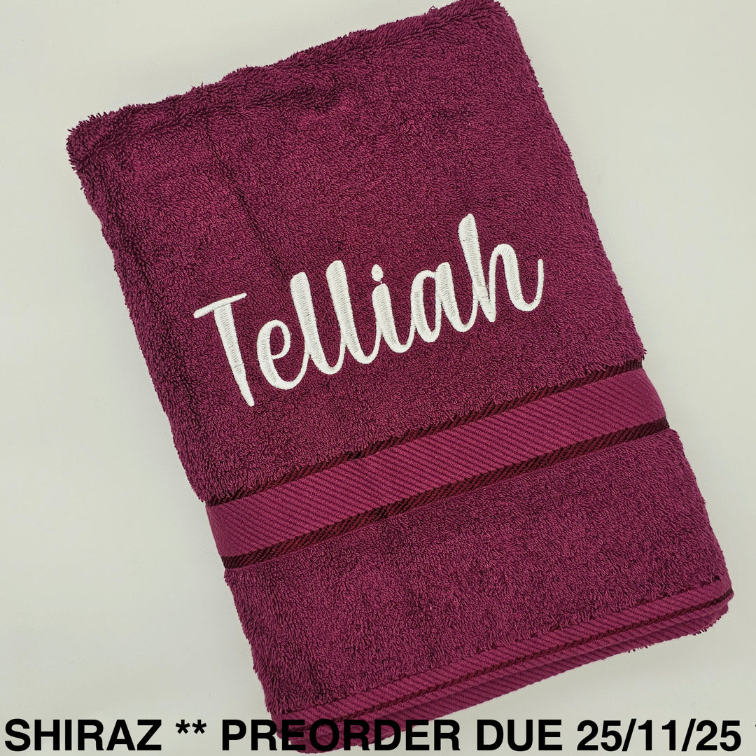 Personalised Kingtex Bath Towel Shiraz