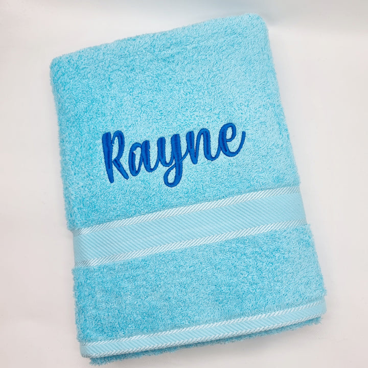 Personalised Bath Towel Turquoise