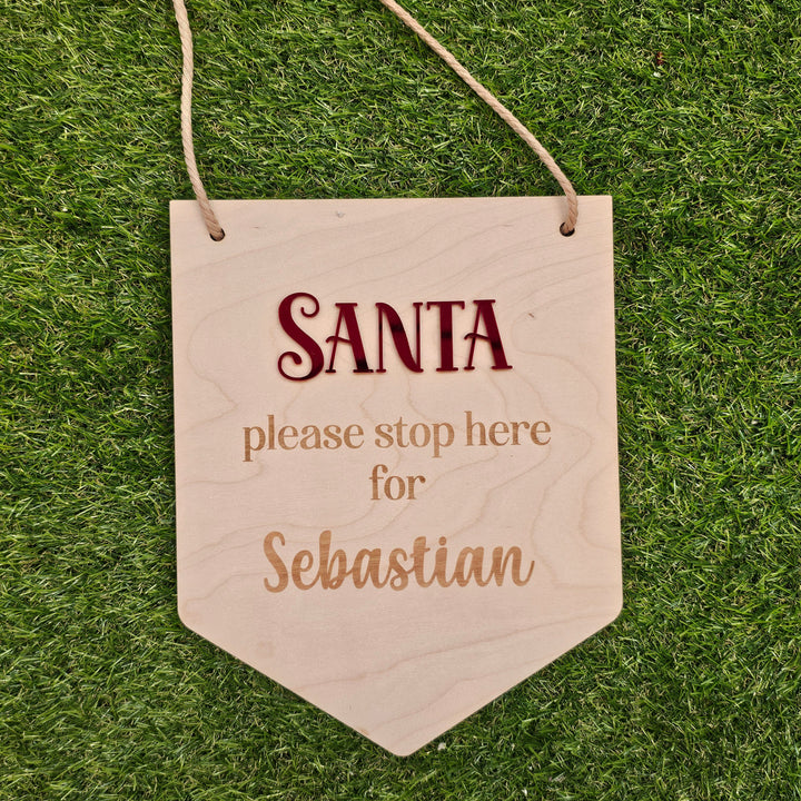 Personalised Santa Hanging Sign