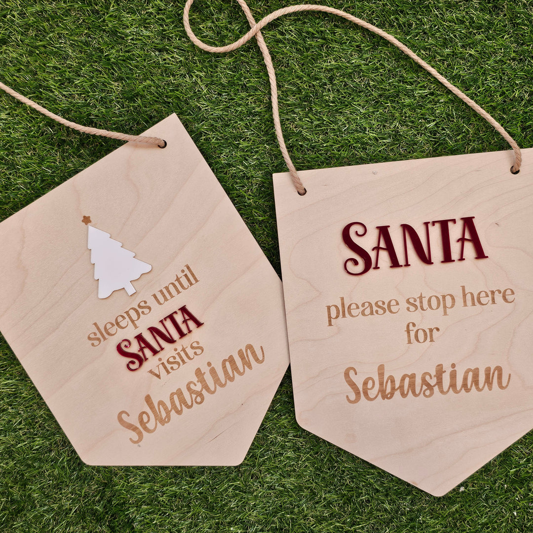 Personalised Santa Hanging Sign