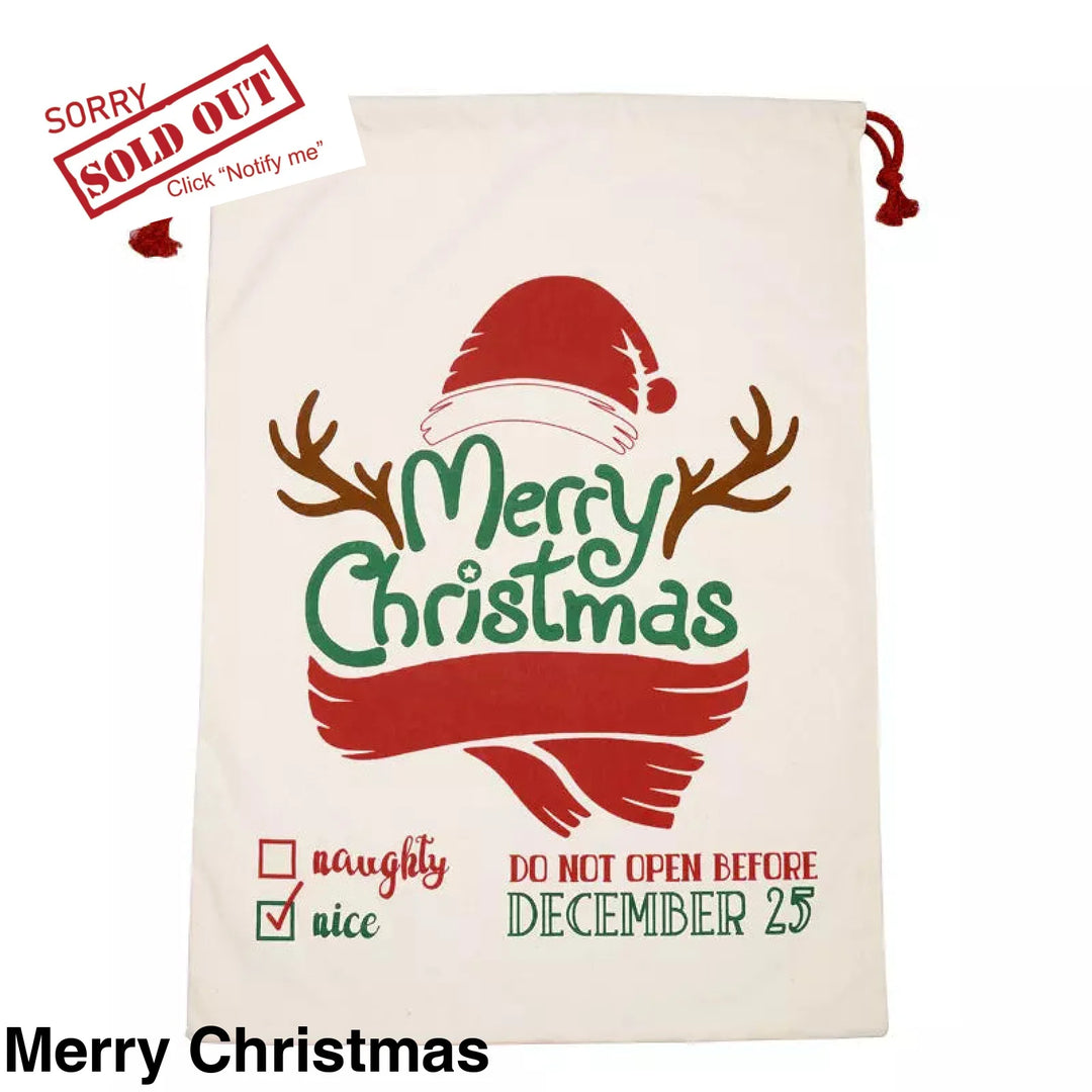 Personalised Santa Sack Merry Christmas