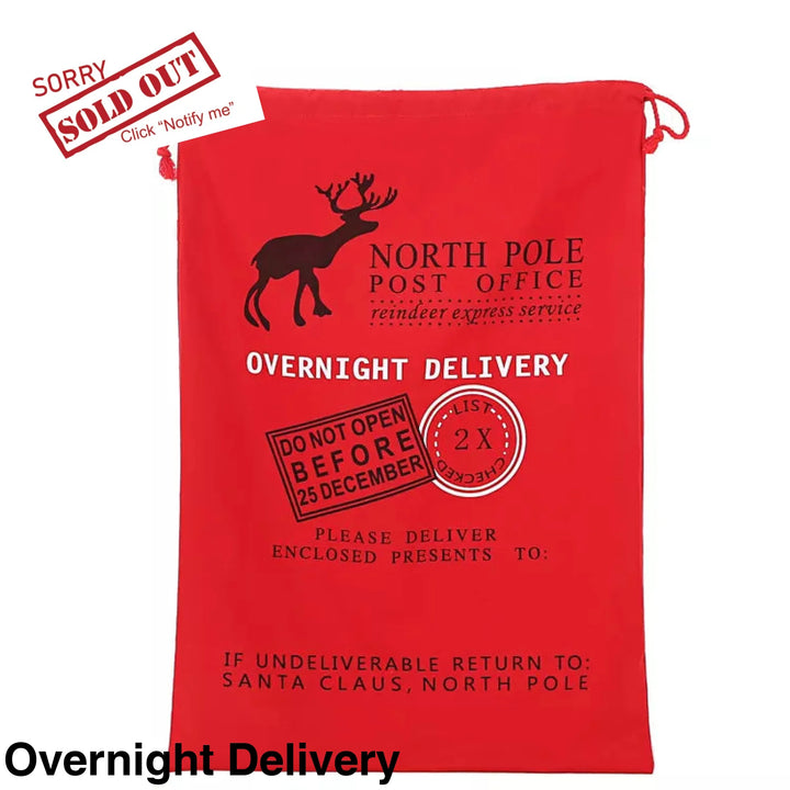 Personalised Santa Sack Overnight Delivery