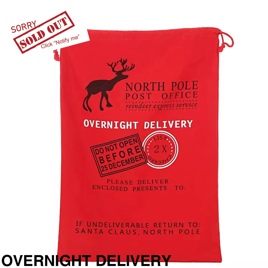 Personalised Santa Sack Overnight Delivery