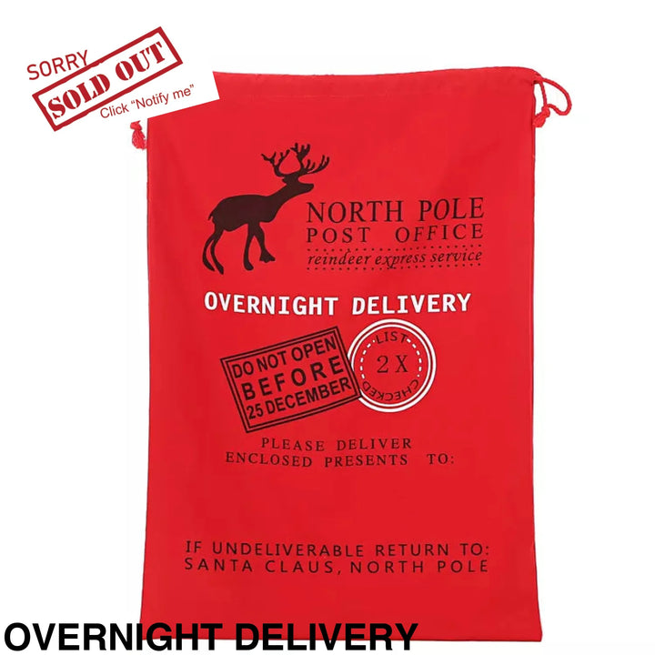 Personalised Santa Sack Overnight Delivery