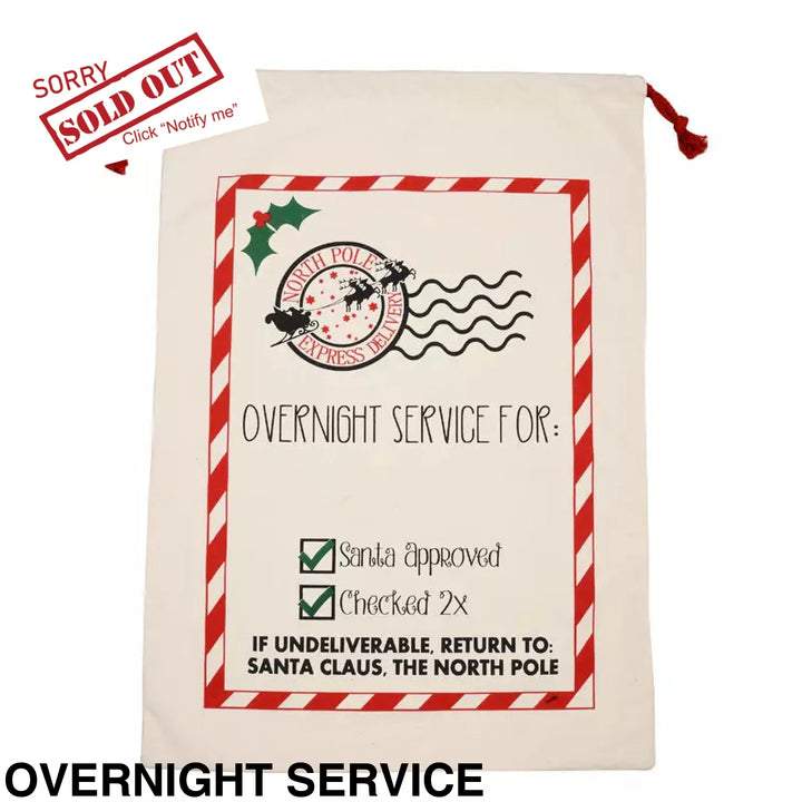 Personalised Santa Sack Overnight Service