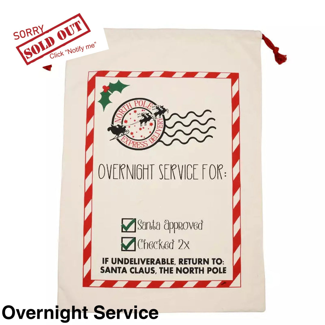 Personalised Santa Sack Overnight Service