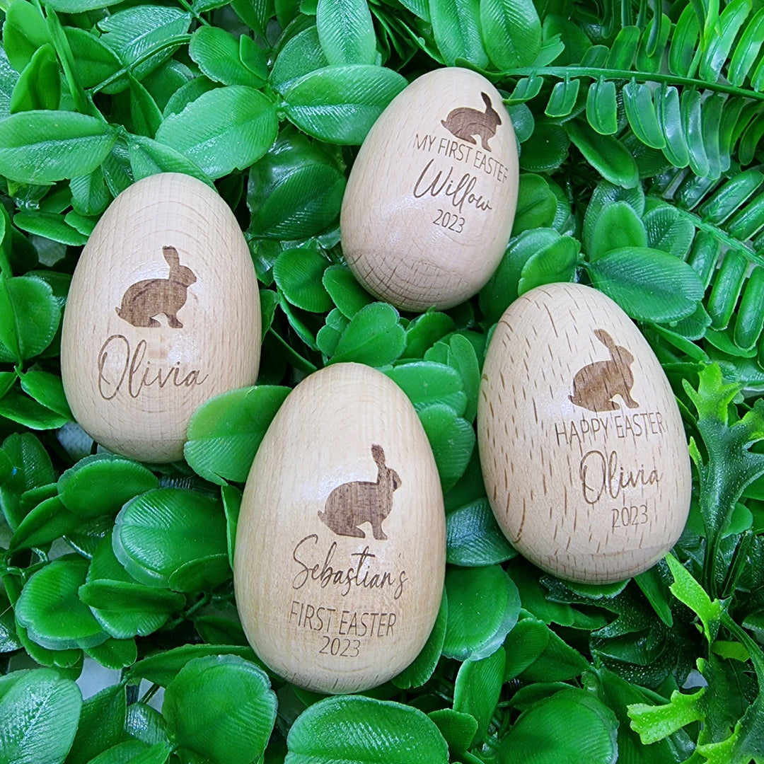 Personalised Wooden Egg Shaker