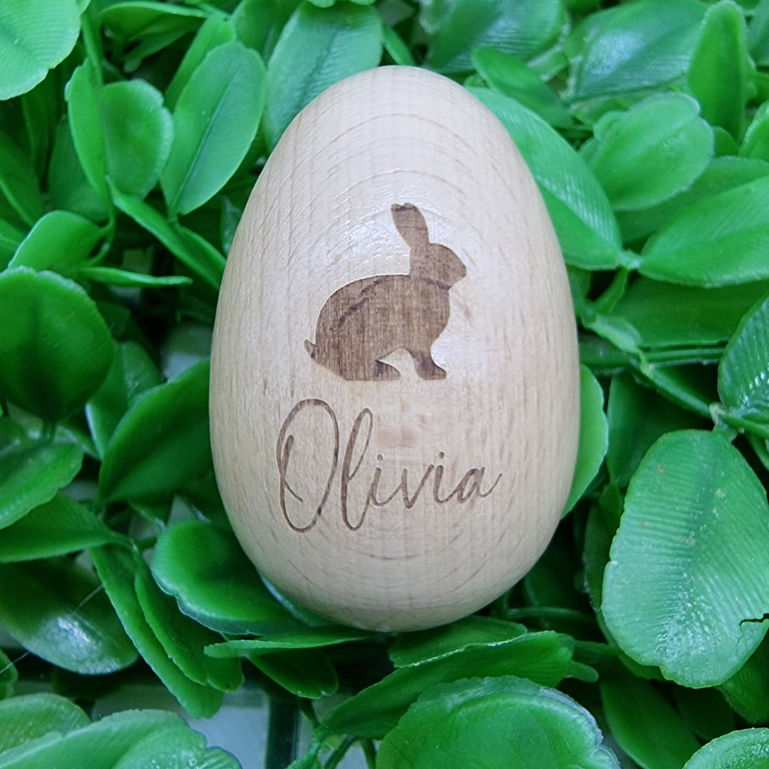 Personalised Wooden Egg Shaker