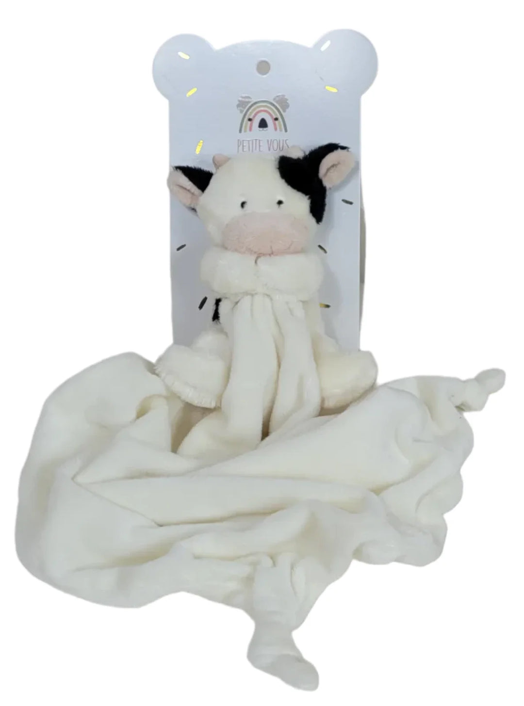 Petite Vous Mini Toy & Comfort Blanket Wilbur the Black & White Cow