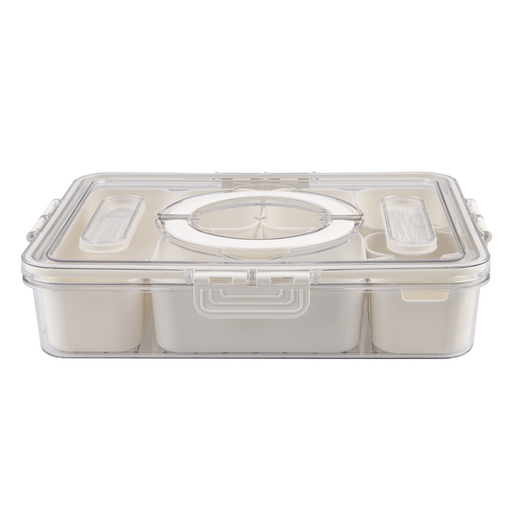 Pizzazz Rectangular 7 Compartment Grazing Box