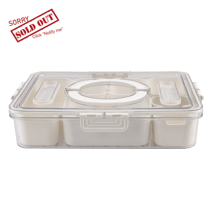 Pizzazz Rectangular 7 Compartment Grazing Box