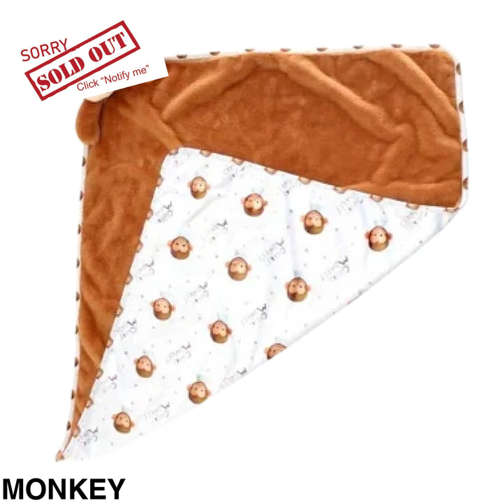 Plush Cubby Blanket Monkey