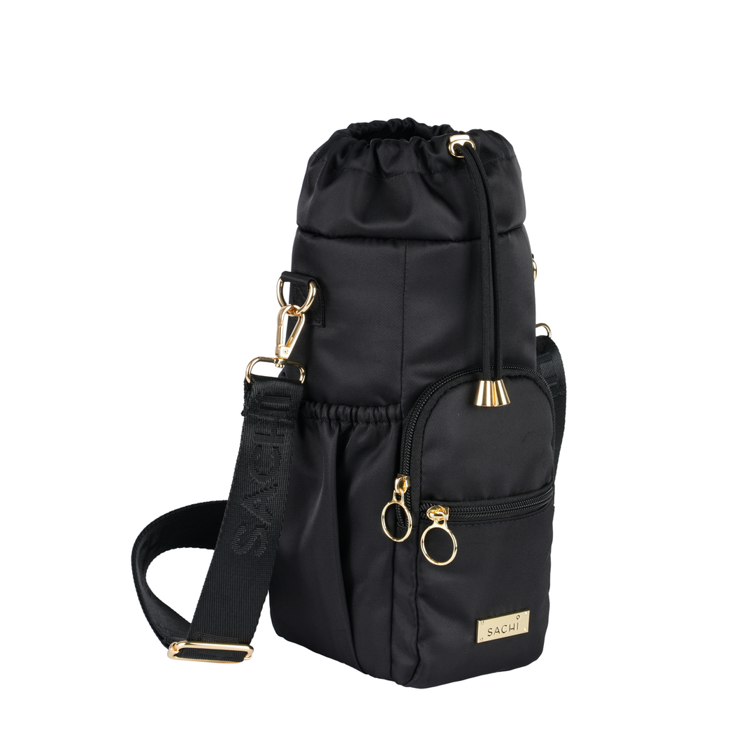 Sachi Crossbody Insulated Bottle Bag Black