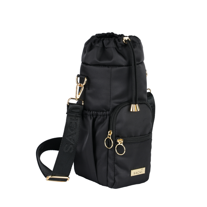 Sachi Crossbody Insulated Bottle Bag Black