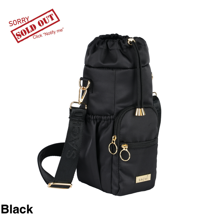 Sachi Crossbody Insulated Bottle Bag Black
