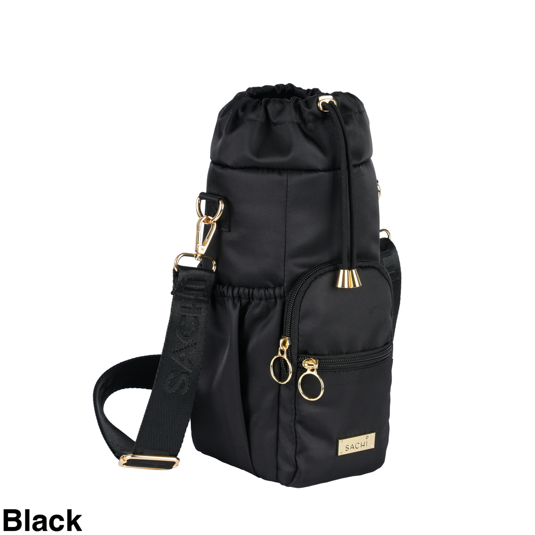 Sachi Crossbody Insulated Bottle Bag Black