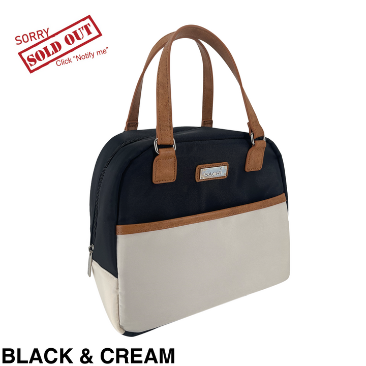 Sachi Insulated Cali Lunch Bag Black & Cream