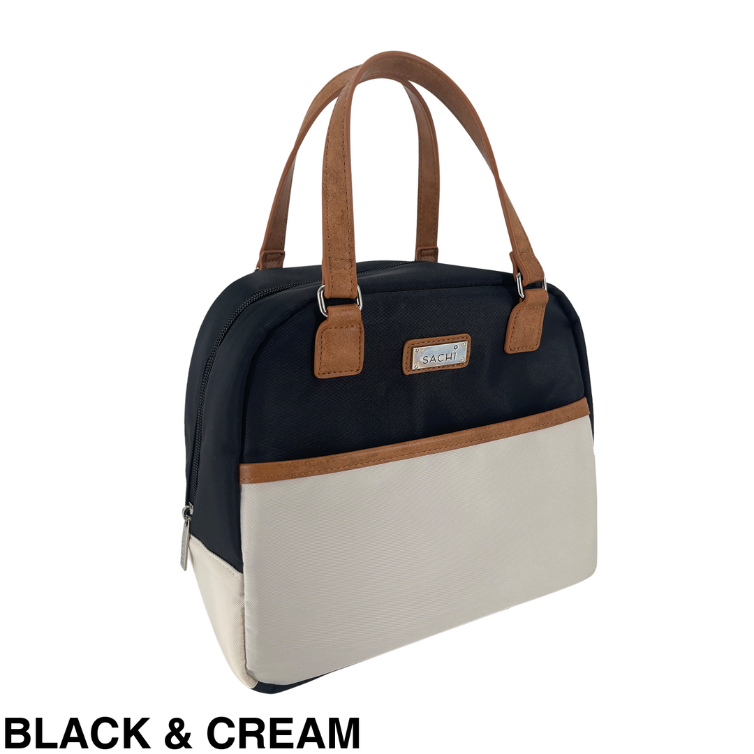 Sachi Insulated Cali Lunch Bag Black & Cream