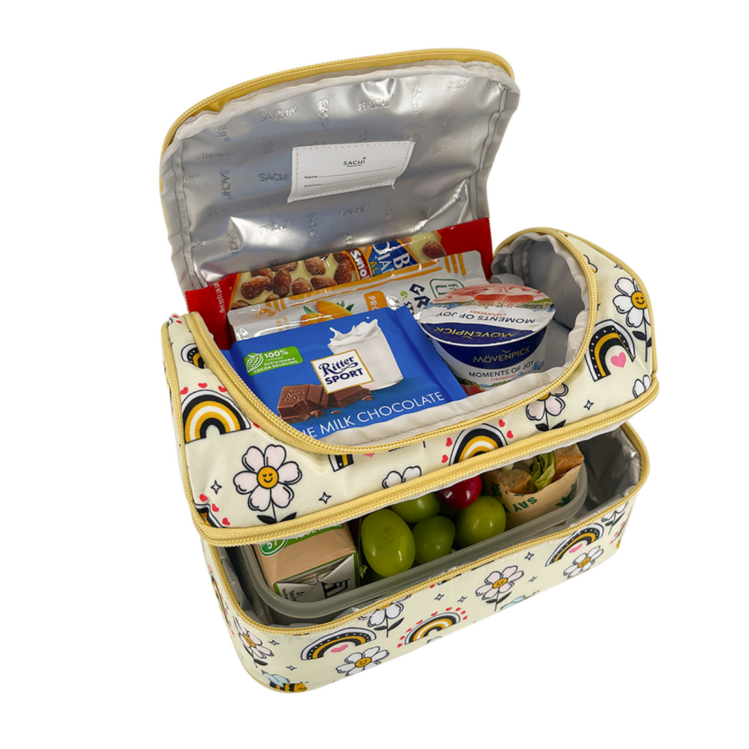 Sachi Insulated Double Decker Lunch Bag Busy Bees
