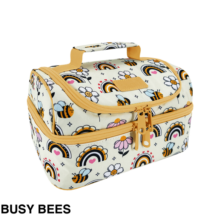 Sachi Insulated Double Decker Lunch Bag Busy Bees