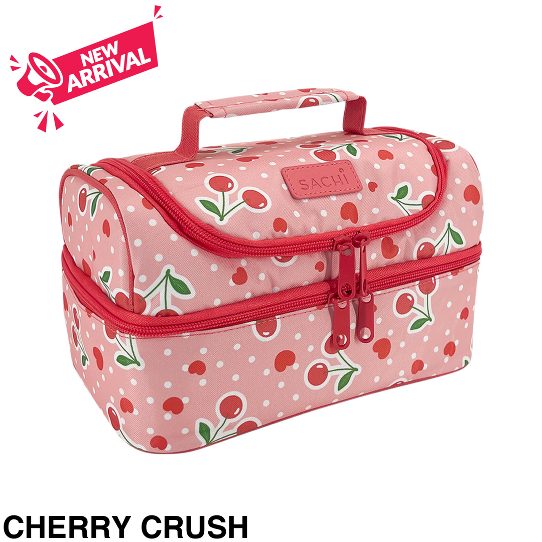 Sachi Insulated Double Decker Lunch Bag Cherry Crush
