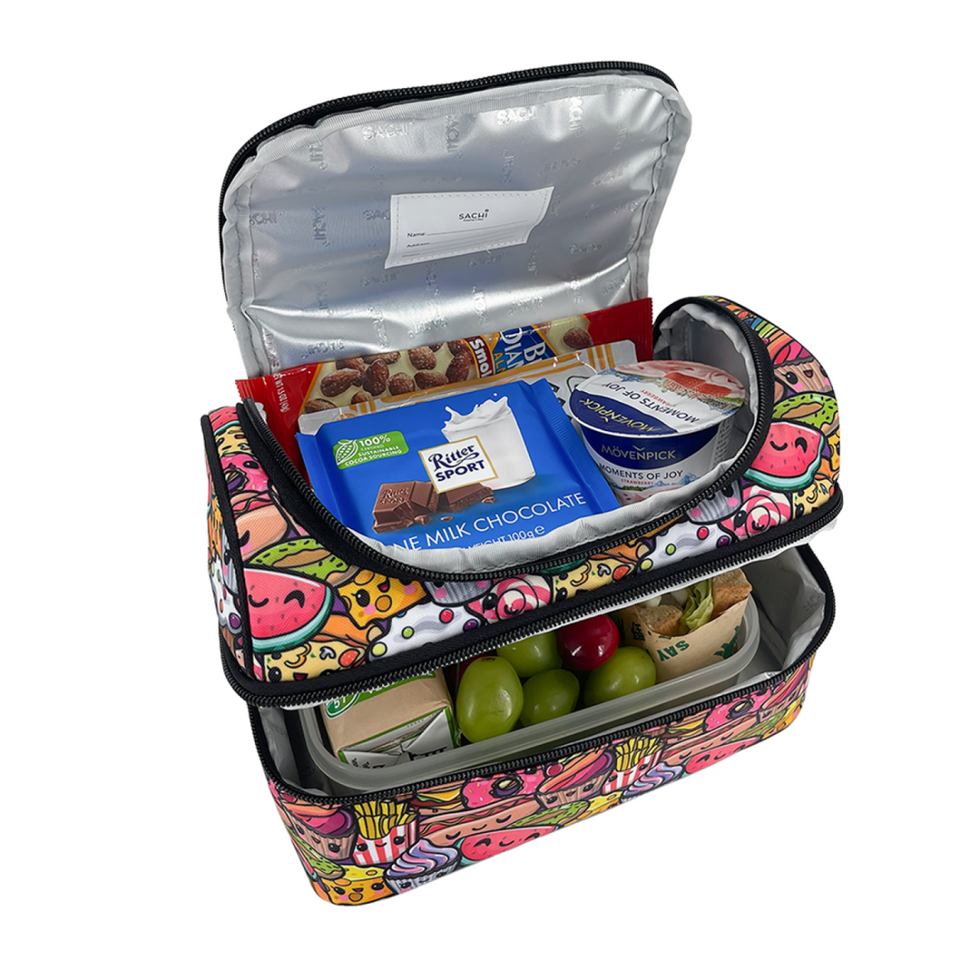 Sachi Insulated Double Decker Lunch Bag Busy Bees