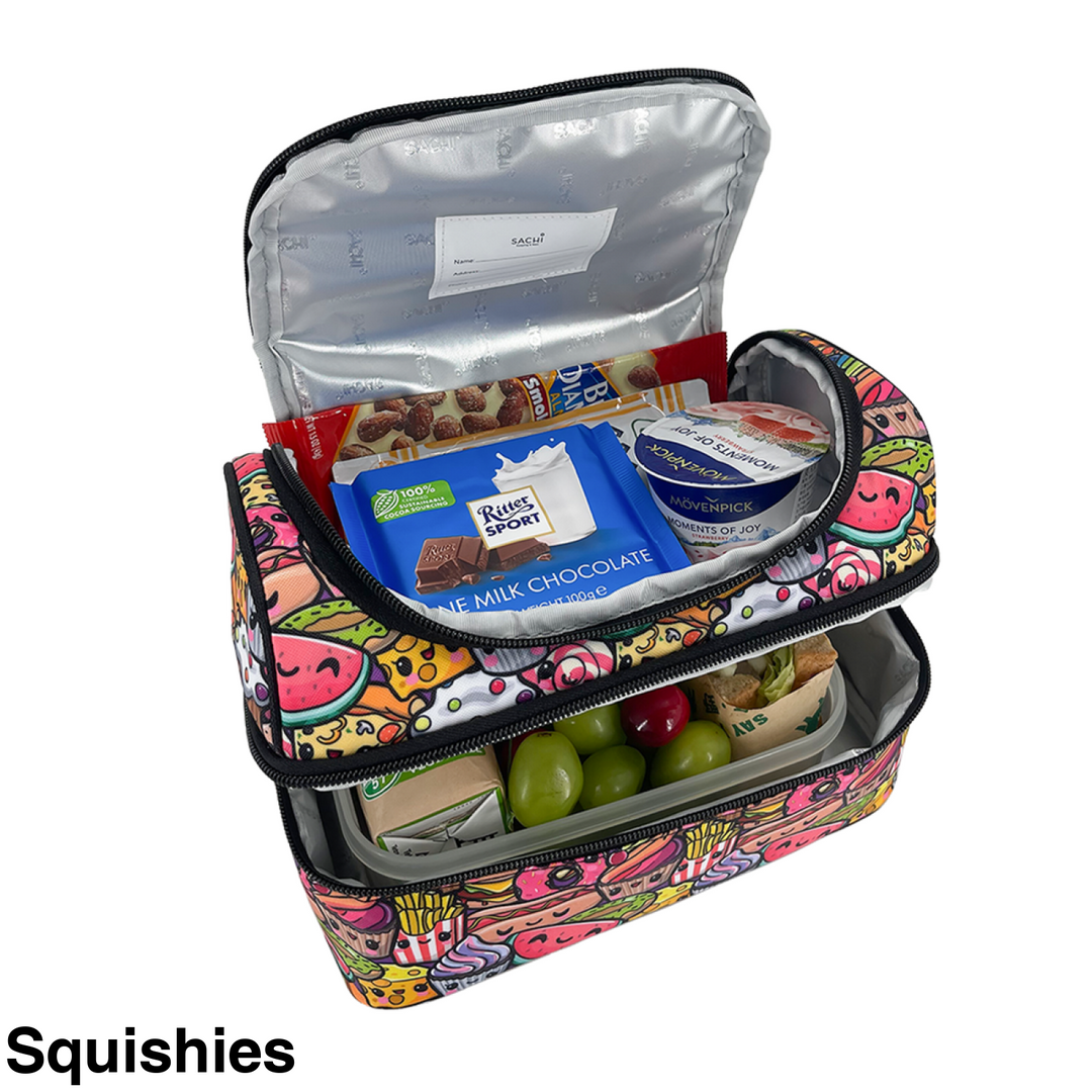 Sachi Insulated Double Decker Lunch Bag Busy Bees