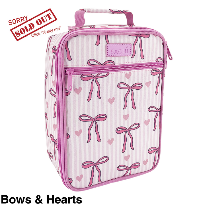 Sachi Insulated Junior Lunch Bag Bows & Hearts