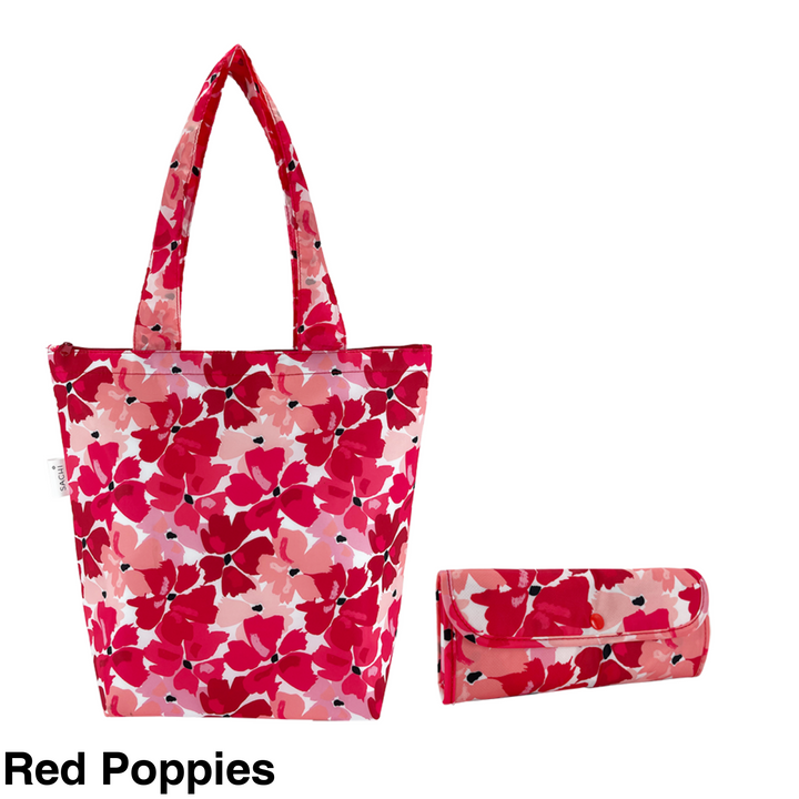 Sachi Insulated Market Tote Red Poppies