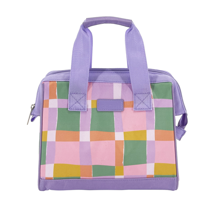 Sachi Insulated Tote Pastel Checks