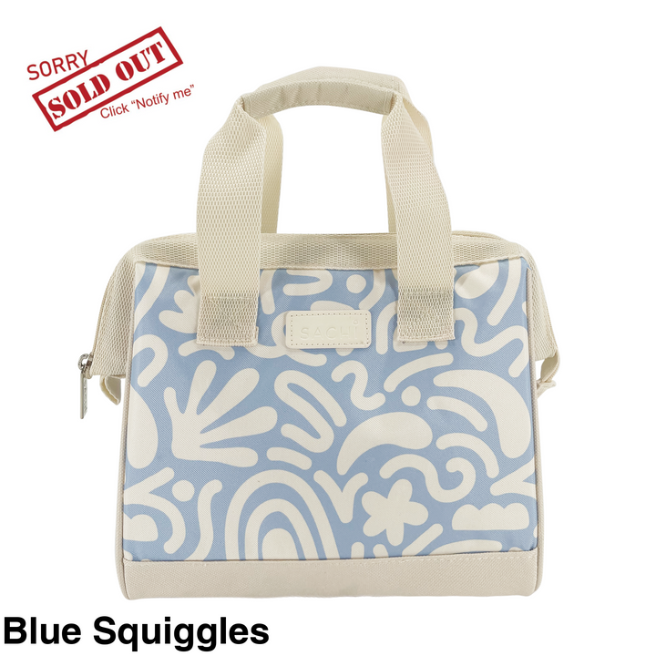 Sachi Insulated Tote Blue Squiggles