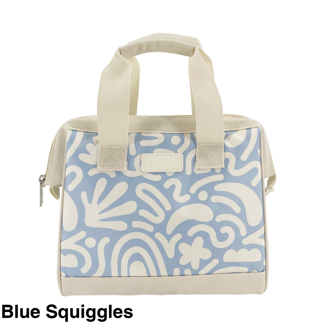 Sachi Insulated Tote Blue Squiggles