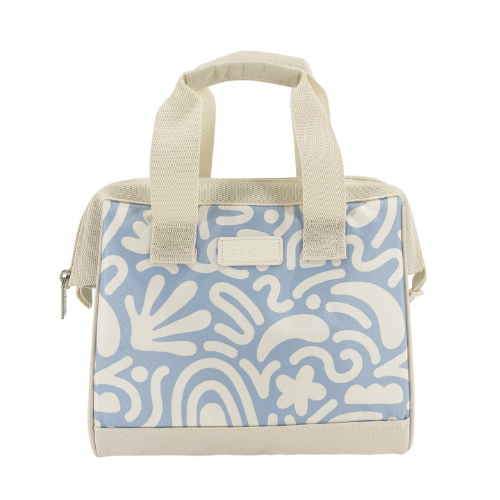 Sachi Insulated Tote Blue Squiggles