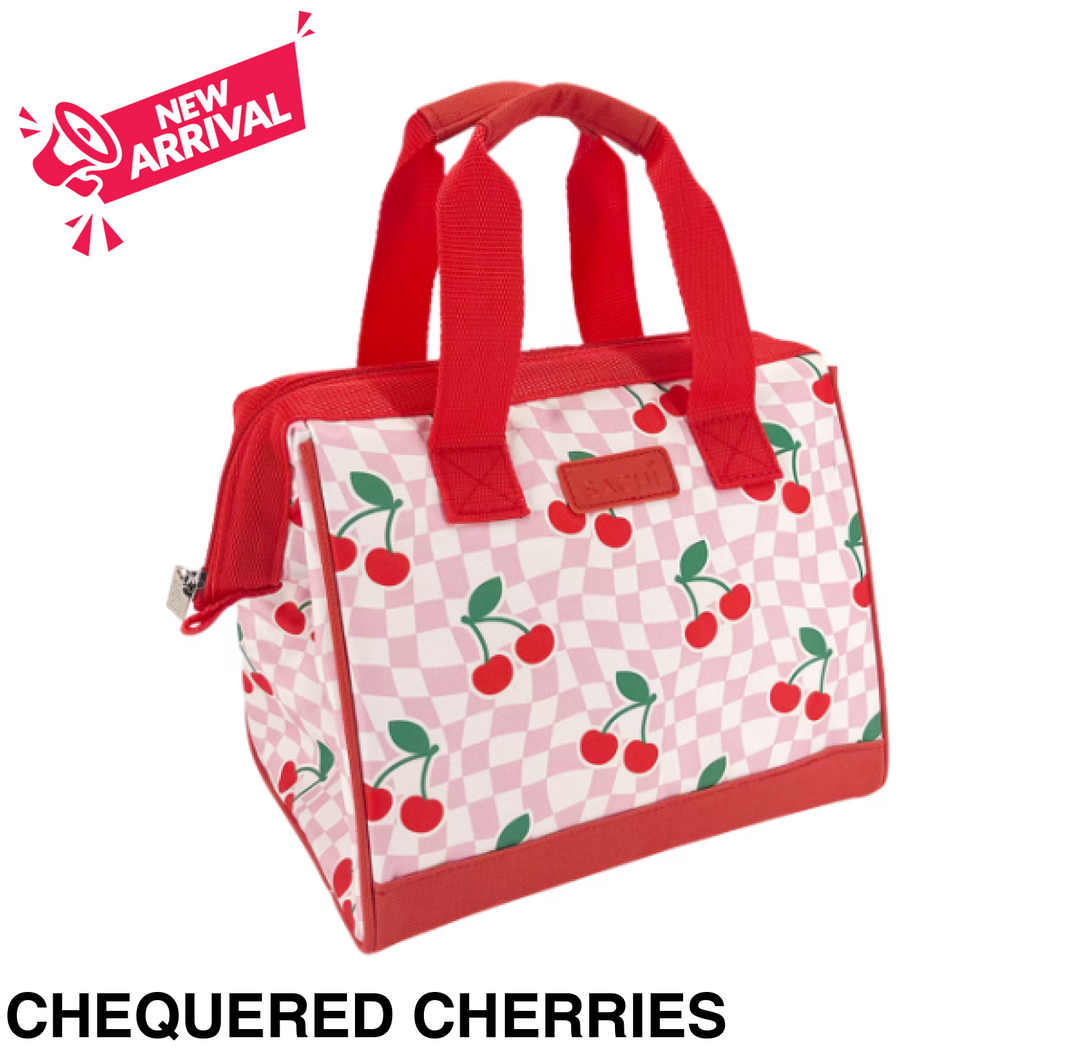 Sachi Insulated Tote Chequered Cherries