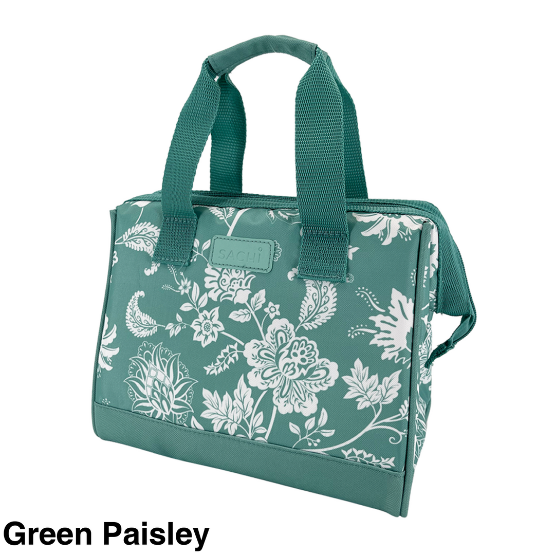 Sachi Insulated Tote Green Paisley