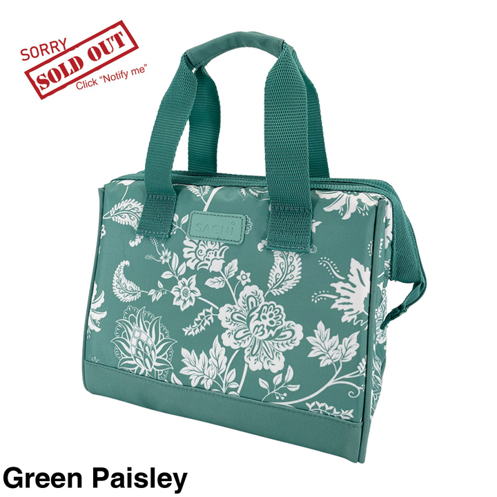 Sachi Insulated Tote Green Paisley