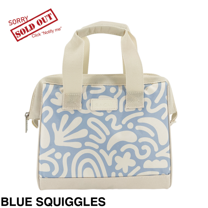Sachi Insulated Tote Blue Squiggles