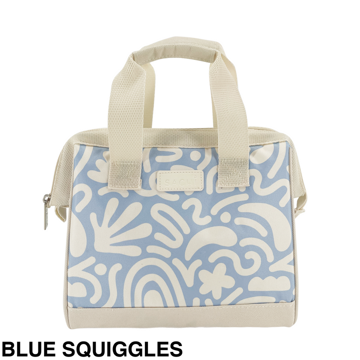 Sachi Insulated Tote Blue Squiggles