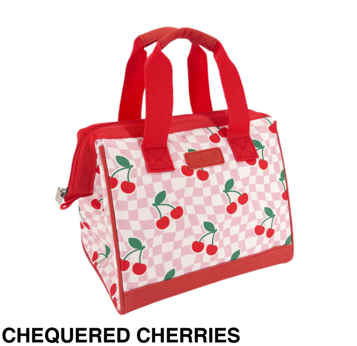 Sachi Insulated Tote Chequered Cherries