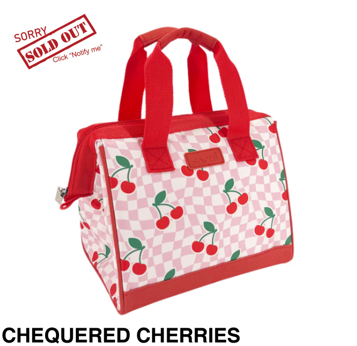 Sachi Insulated Tote Chequered Cherries