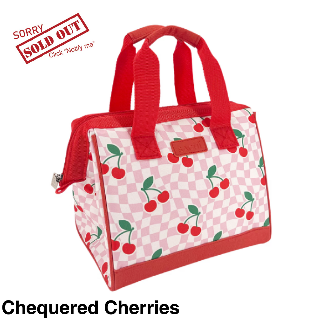 Sachi Insulated Tote Chequered Cherries