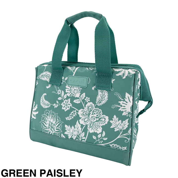 Sachi Insulated Tote Green Paisley