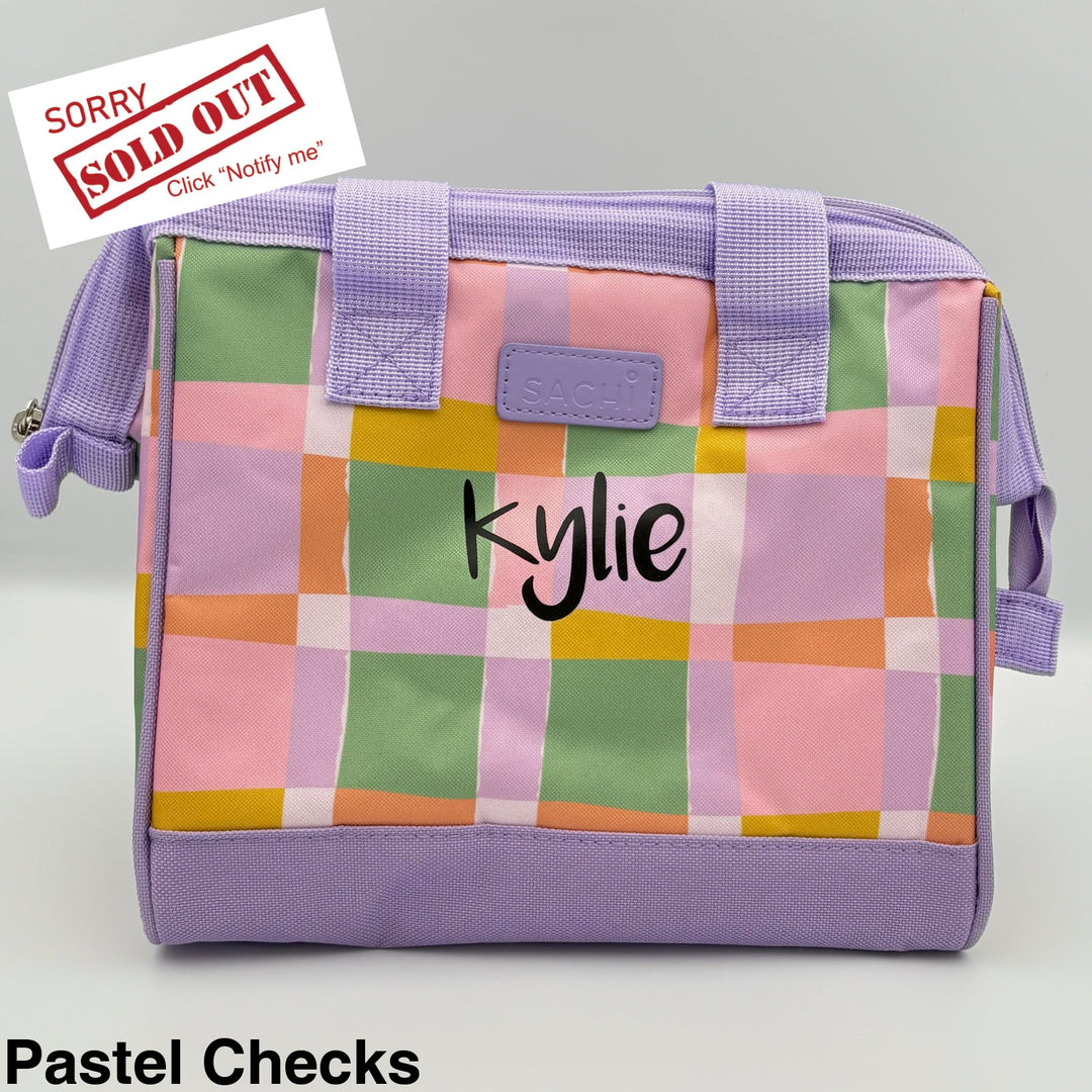 Sachi Insulated Tote Pastel Checks