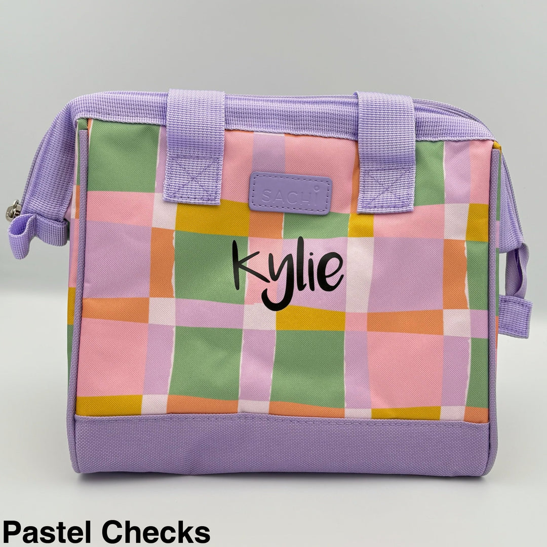 Sachi Insulated Tote Pastel Checks