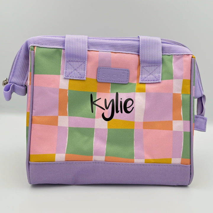 Sachi Insulated Tote Pastel Checks