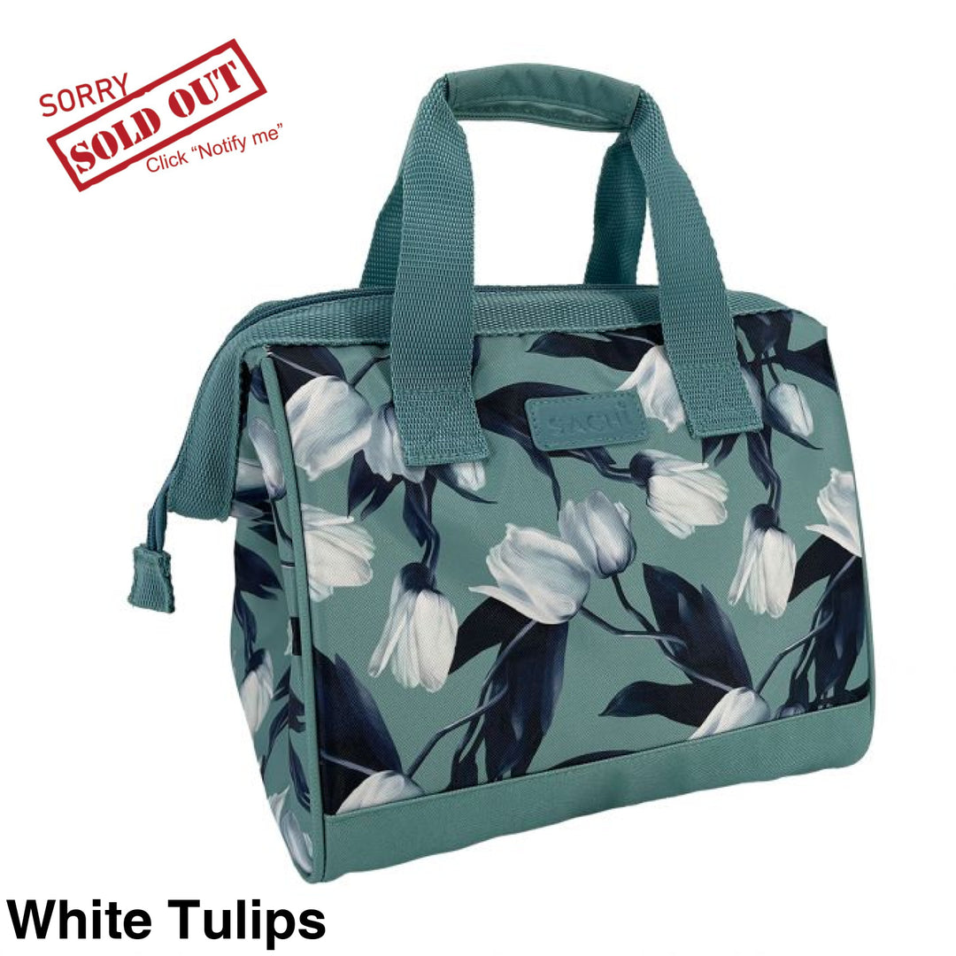 Sachi Insulated Tote White Tulips