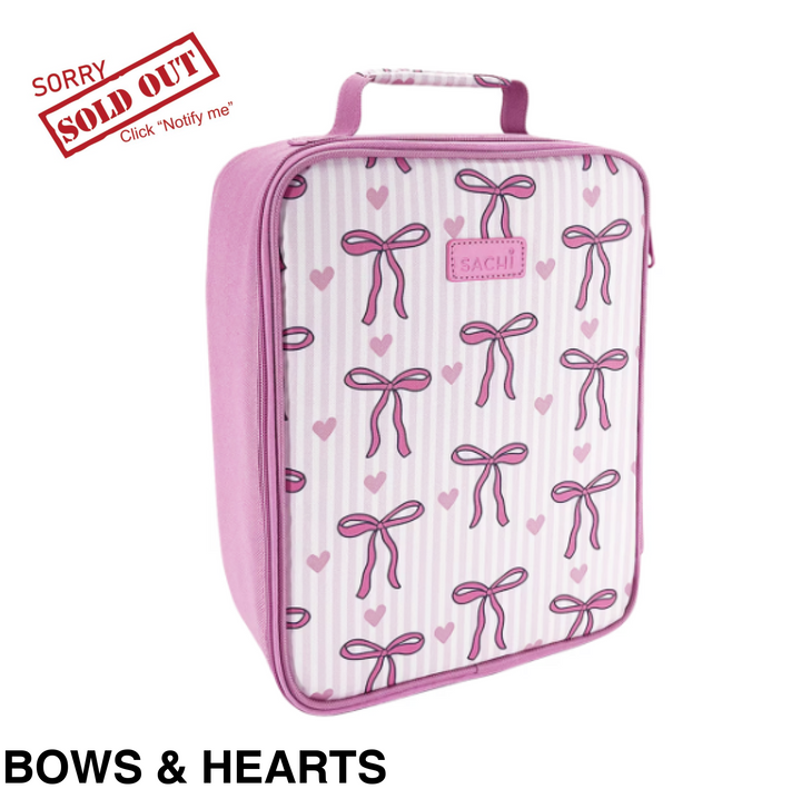 Sachi Junior XL Insulated Lunch Bag Bows & Hearts